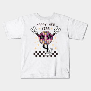 Happy New Year Disco Ball Kids T-Shirt